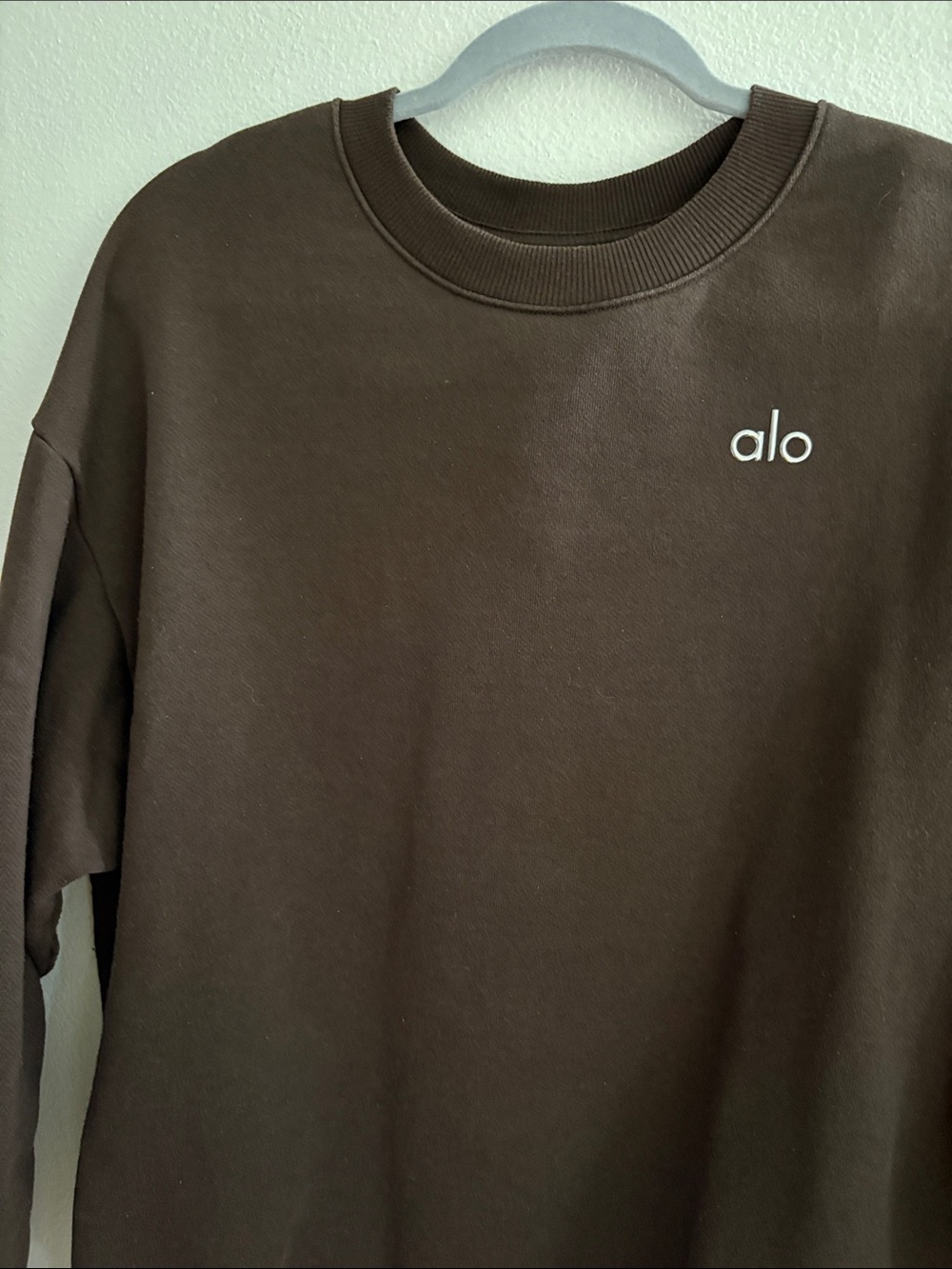 ALO Yoga Expresso Crewneck Sweatshirt with Silver Logo - Picture 5 of 5